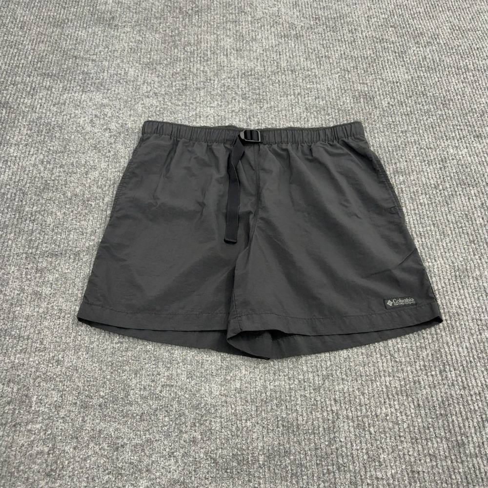 Columbia Shorts Womens M Black Nylon Belted Hiking Gorpcore Outdoor Athletic